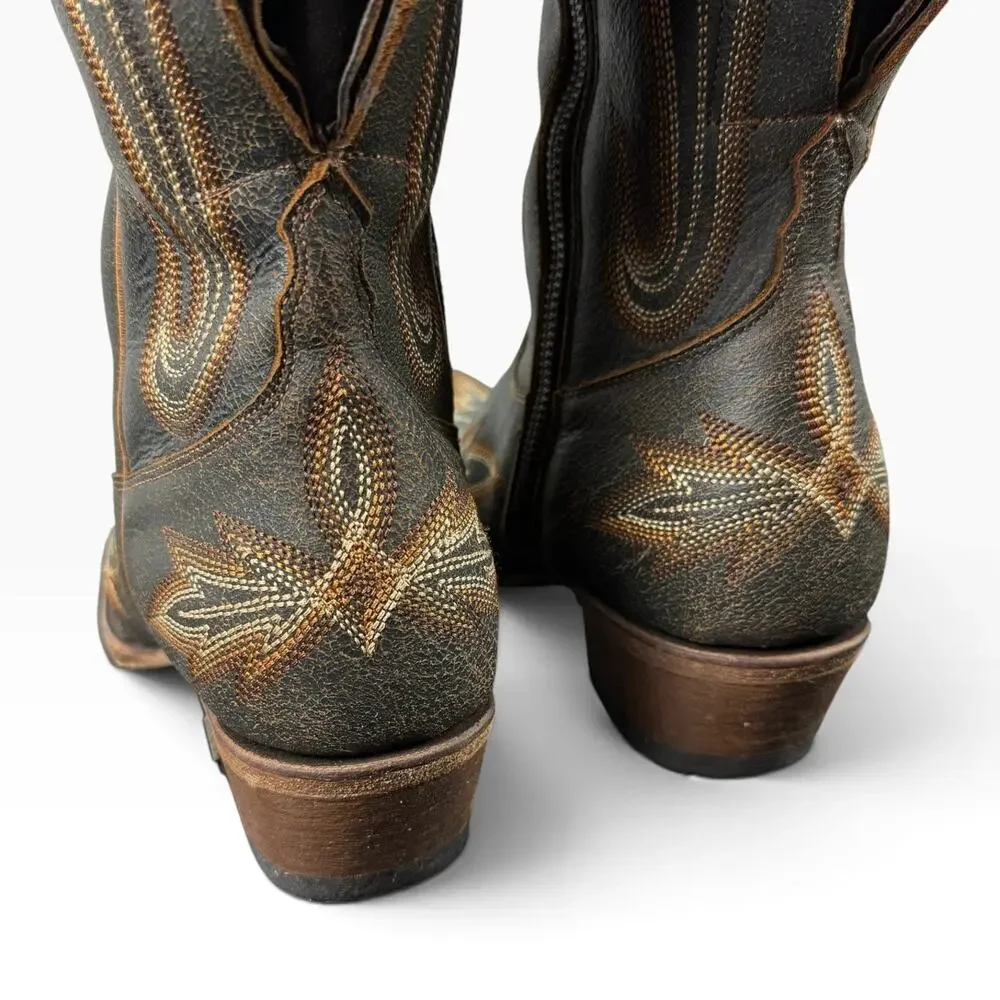 Lane Lexington OTK Womens 7.5 Over Knee Corset Western Cowboy Boots Leather